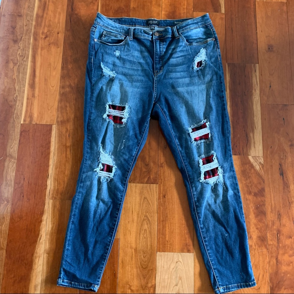 Buffalo Plaid Judy Blue Jeans